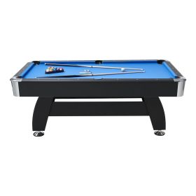 VEVOR Pool Table, 7 ft Portable Billiards Tables, Adjustable Feet Stable Game Table, Entertainment Set Includes Ball, Cue, Rack, Chalk and Brush