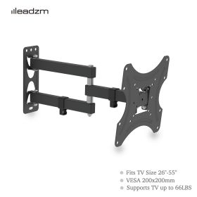 TMX200 Is Adjustable Up And Down 5-12 Degrees With Rotation 180 Degrees, And The Wall-mounted TV Stand Has A Load Capacity Of 30kg (Option: Black)